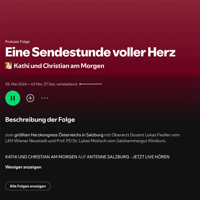 Sendestunde voller Herz Dr. Lukas J. Motloch
