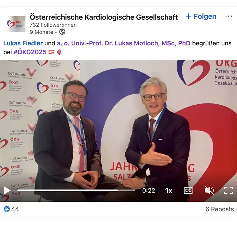 ÖKG Jahrestagung mit Dr. Lukas J. Motloch aus Vöcklabruck