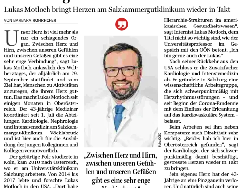 Der richtige Mann fürs Herz – Kardiologe Dr. Lukas Motloch